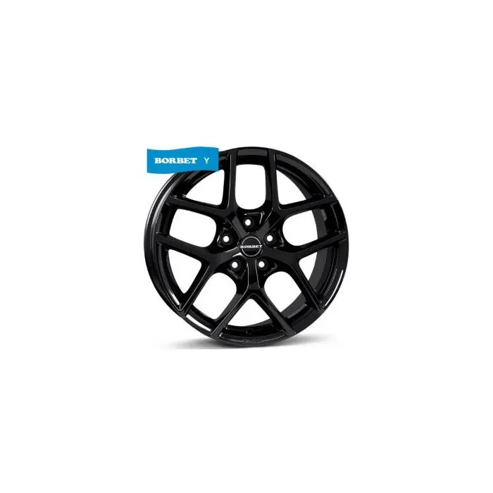 Plată sigură Jante aliaj BORBET Y BLACK GLOSSY 7X17 5X114.3 CB:72.5 ET:44