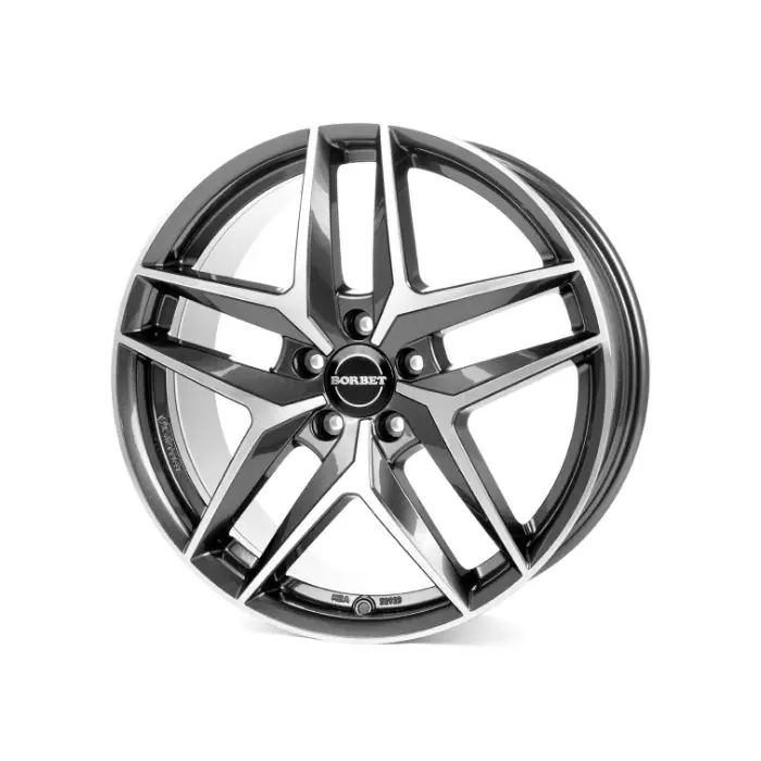 Lichidare de stoc Jante aliaj BORBET Z MISTRAL ANTHRACITE GLOSSY POLISHED 8X18 5X112 CB:66.5 ET:31
