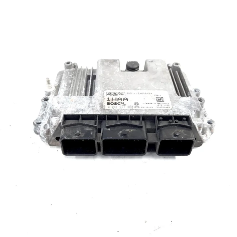 Retur ușor Calculator motor, cod 3M51-12A650-MA, 0281011263, Ford Focus 2 (DA), 1.6 TDCI, G8DA (idi:538628)