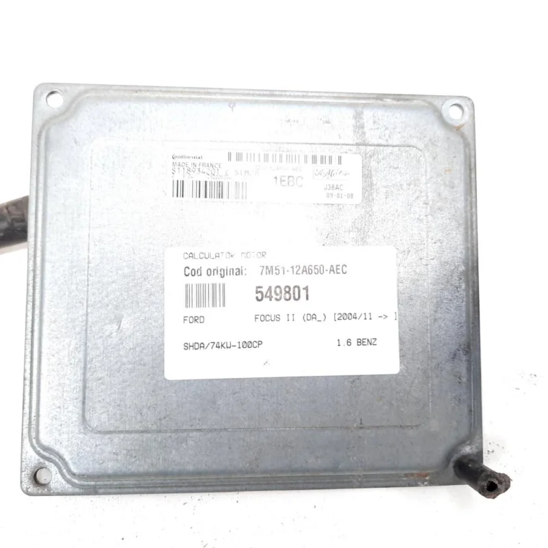Disponibil imediat Calculator motor, cod 7M51-12A650-AEC, Ford Focus 2 Sedan (DA), 1.6 benz, SHDA (idi:549801)