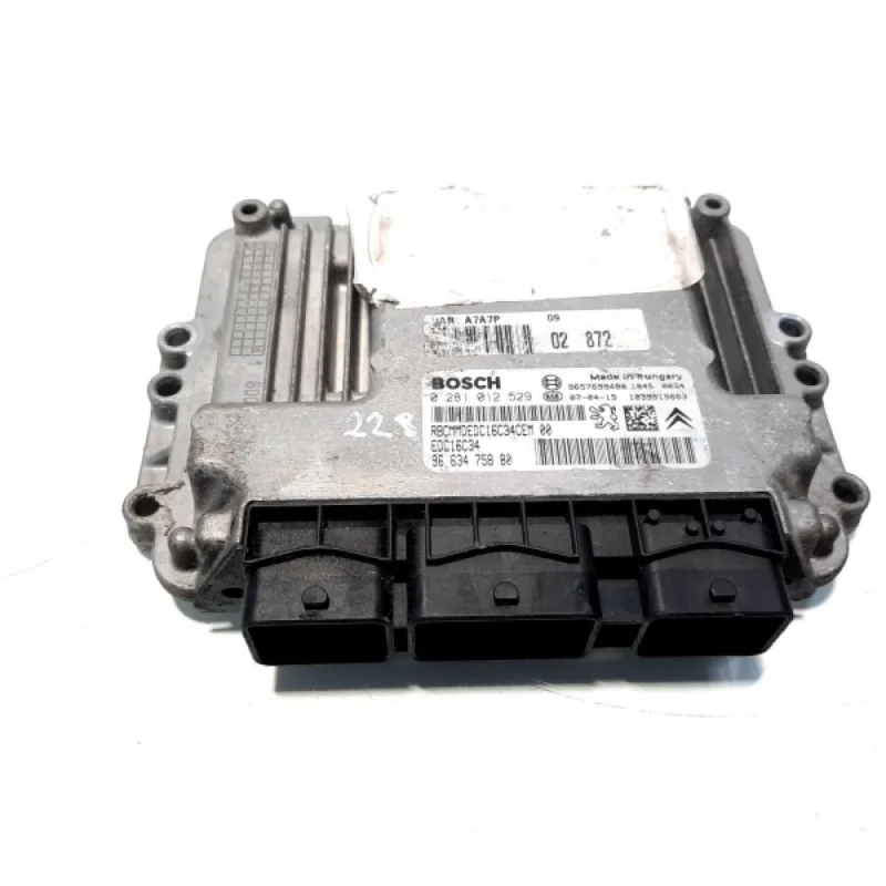 Ofertă specială Calculator motor ECU, cod 9657699480, 0281012529, Peugeot 206, 1.4 HDI, 8HZ (idi:549957)