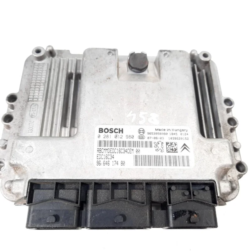 Calculator motor, cod 9653958980, 0281012980, Citroen C3 Picasso, 1.6 HDI, 9HZ (idi:549948) Mai ieftin