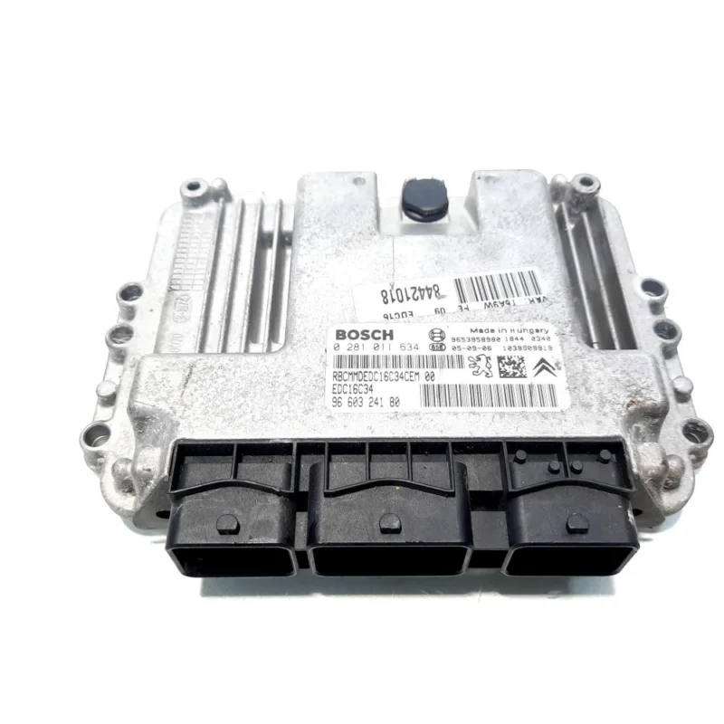Calitate înaltă Calculator motor ECU, cod 9653958980, 0281011634, Peugeot 206 Sedan, 1.6 HDI, 9HZ (idi:550020)