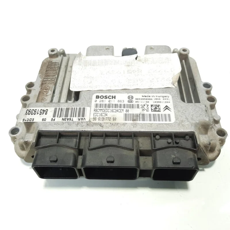 Plată sigură Calculator motor, cod 9661377280, 0281011863, Peugeot 307 SW, 1.6 HDI, 9HX (idi:547032)