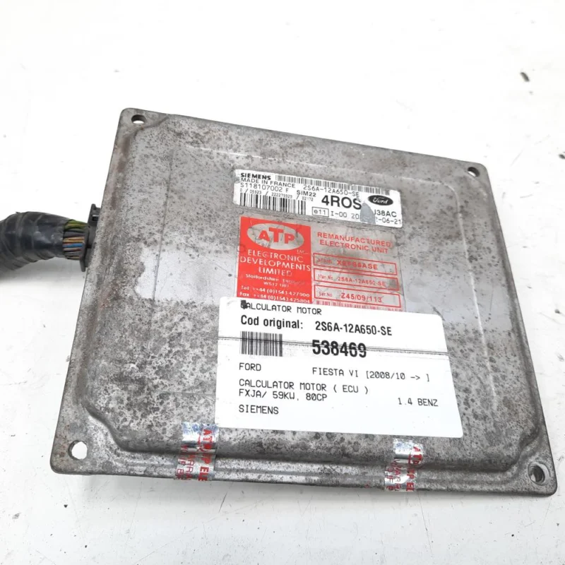 Lichidare de stoc Calculator motor Siemens, cod 2S6A-12A650-SE, Ford Fiesta 6, 1.4 benz, FXJA (id:538469)