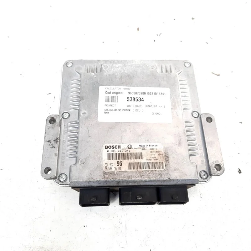 Calculator motor, cod 9653873280, 0281011341, Peugeot 307, 2.0 HDI, RHY (id:538534) Reducere specială