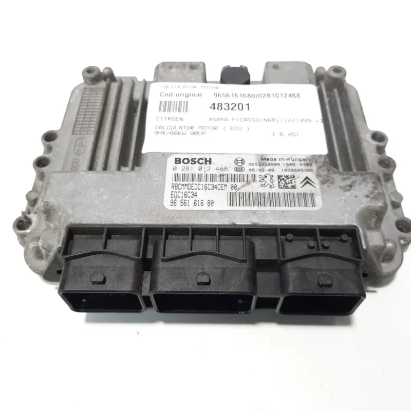 Reducere extra Calculator motor, cod 9656161680, 0281012468, Citroen, 1.6 HDI, 9HX (idi:483201)