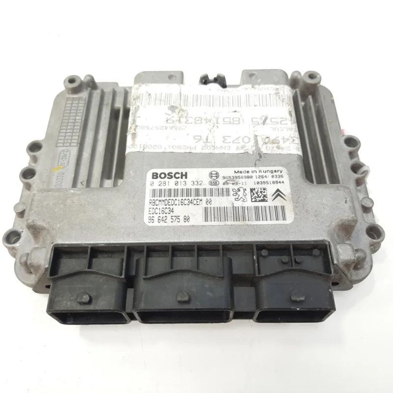 Ultima șansă Calculator motor, cod 9664257580, 0281013332, Citroen C4 (I) sedan, 1.6 HDI, 9HZ (idi:491852)