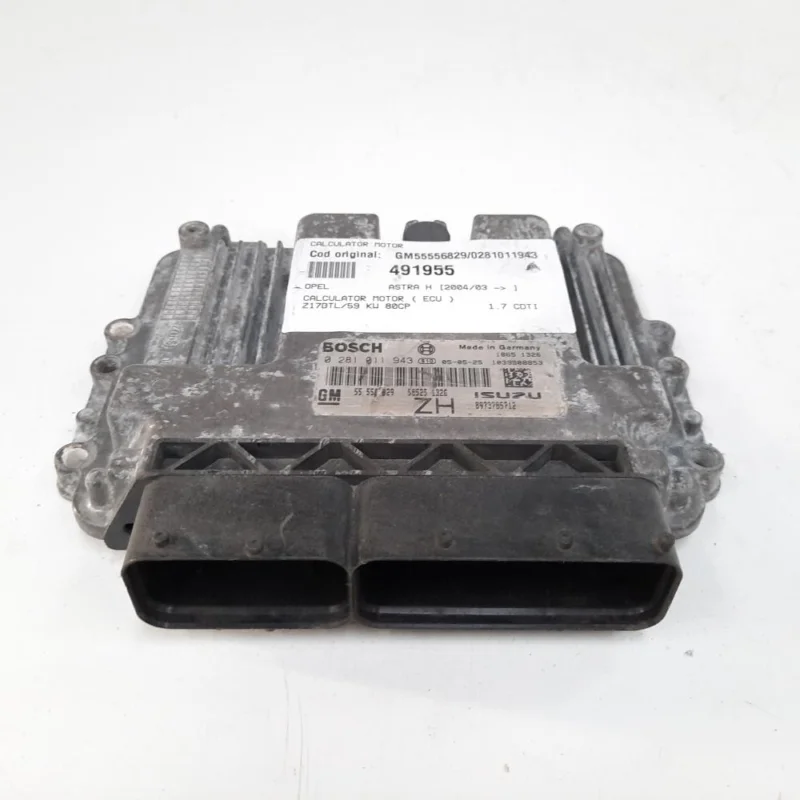 Calculator motor, cod GM55556829, 0281011943, Opel Astra G, 1.7 CDTI, Z17DTL (idi:491955) Reducere extra