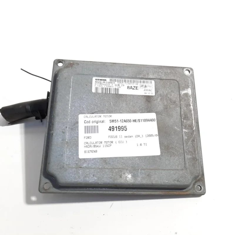 Calculator motor Siemens, cod 5M51-12A6500HE, S11894400, Ford Focus 2 (DA), 1.6 TI, HXDA (idi:491995) Preț redus