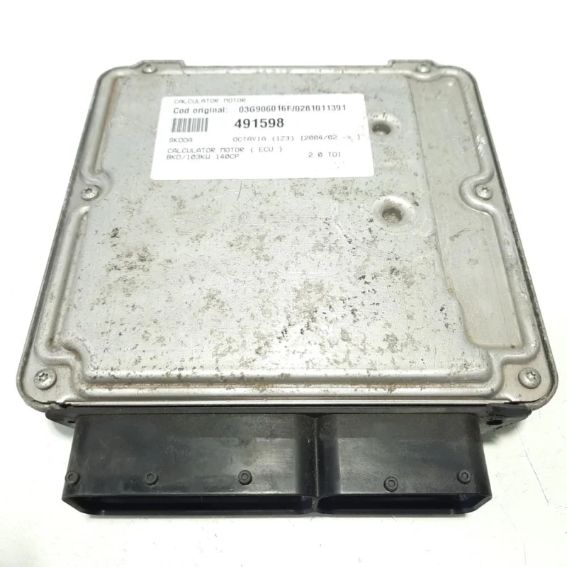 Calculator motor, cod 03G906016F, 0281011391, Skoda Superb II Combi (3T5), 2.0 TDI, BKD (idi:491598) Ultima șansă