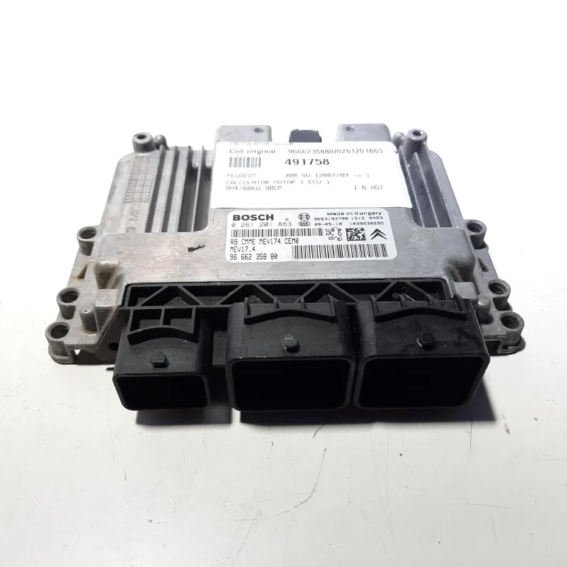 Calculator motor, cod 9666235880, 0261201863, Peugeot 308 SW, 1.6 HDI, 9HX (id:491758) Retur gratuit