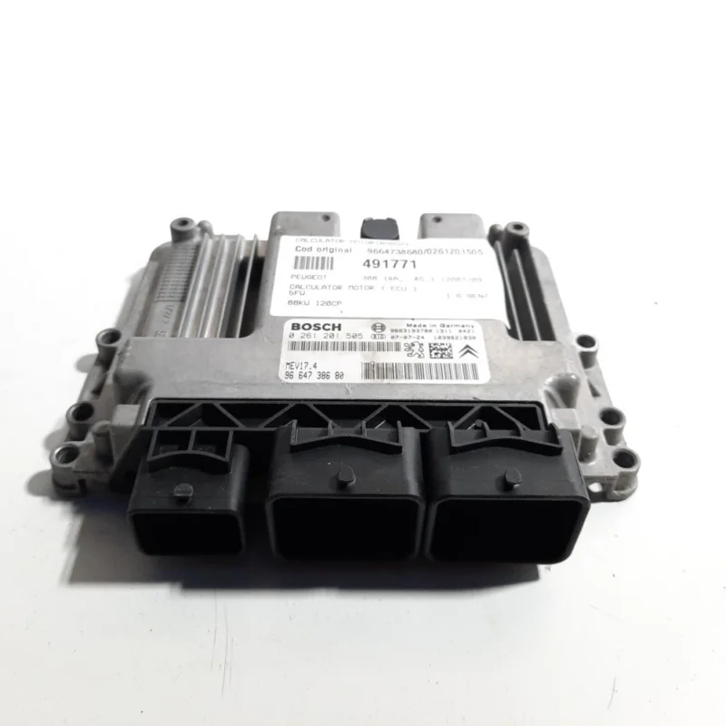 Calculator motor, cod 9664738680, 0261201505, Peugeot 308, 1.6 benz, 5FW (id:491771) Transport gratuit