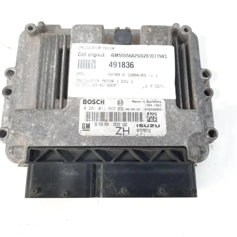 Calculator motor, cod GM55556829, 0281011943, Opel Astra H, 1.7 CDTI, Z17DTL (id:491836) Reducere