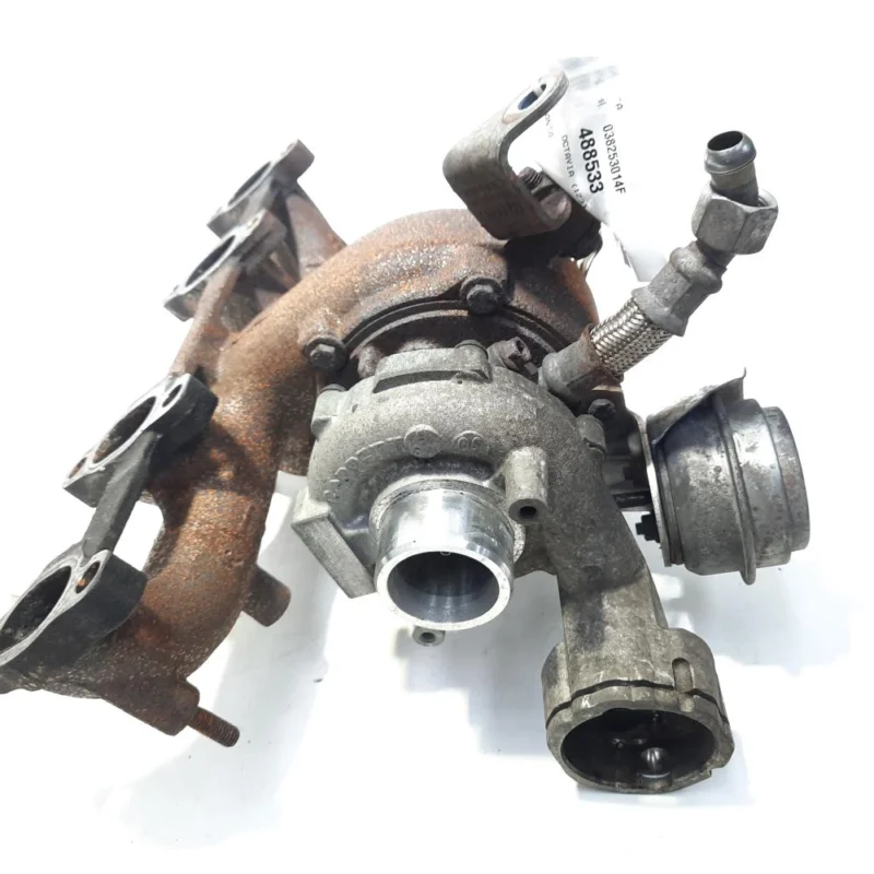 Turbosuflanta, cod 038253014F, Skoda Octavia 2 (1Z3), 1.9 TDI, BXE (pr:110747) Retur gratuit