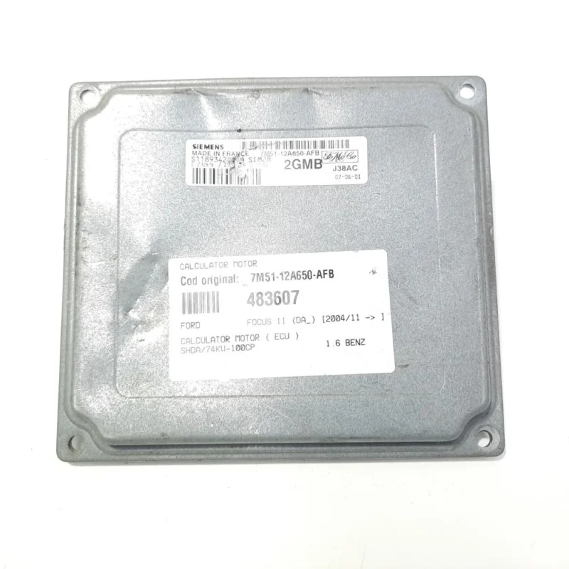 Reducere de preț Calculator motor, cod 7M51-12A650-AFB, Ford Focus 2 (DA) 1.6 B, SHDA (id:483607)