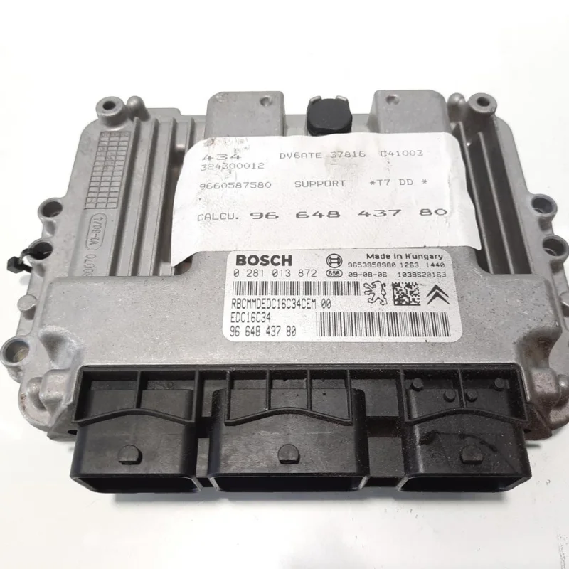 Ofertă specială Calculator motor Bosch, cod 9664843780, 0281013872, Peugeot 308, 1.6 HDI, 9H01 (id:483747)
