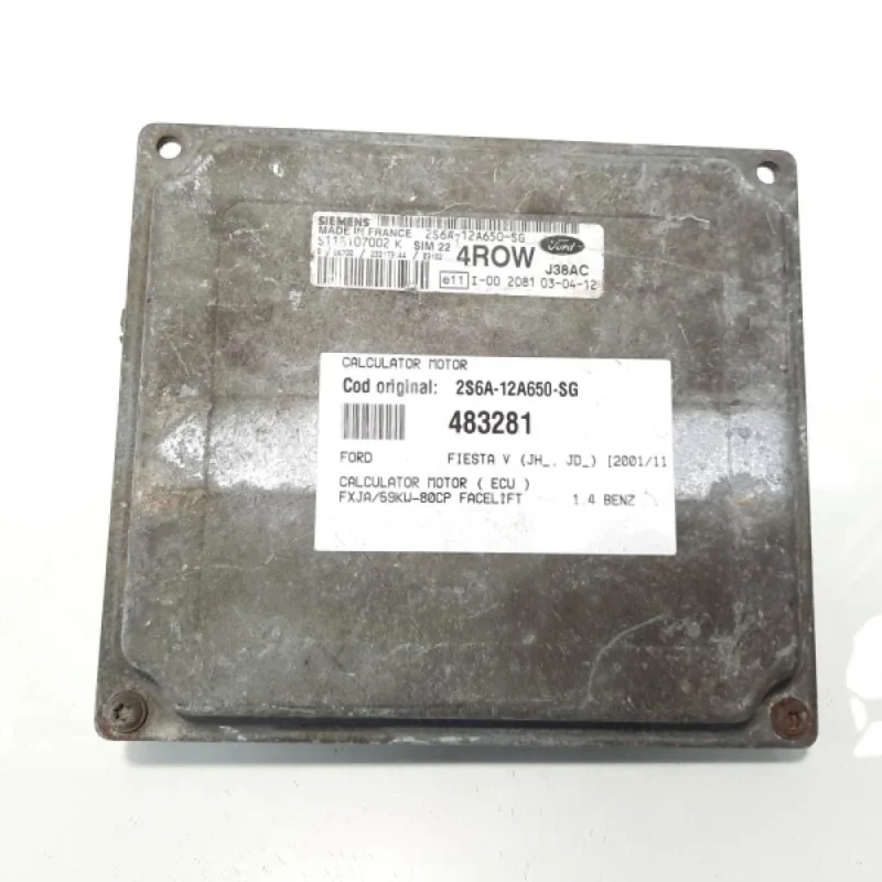 Calculator motor, cod 2S6A-12A650-SG, Ford Fiesta 5, 1.4 benz, FXJA (id:483281) Bestseller