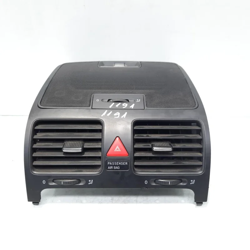 Grila aer bord centrala cu buton avarii, cod 1K0819735C, Vw Golf 5 Variant (1K5)(id:473426) Plată securizată