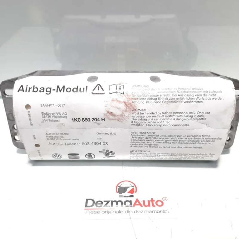 Reducere extra Airbag pasager, Vw Golf 5 Plus (5M1) [Fabr 2005-2008] 1K0880204H (id:446355)