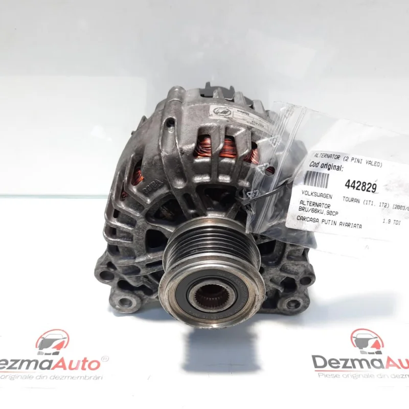 Alternator, Vw Touran (1T1, 1T2) [Fabr 2003-2010] 1.9 tdi, BRU (id:442829) Cumpărături sigure
